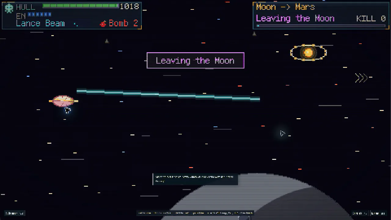 Space voyage from the Moon to Mars