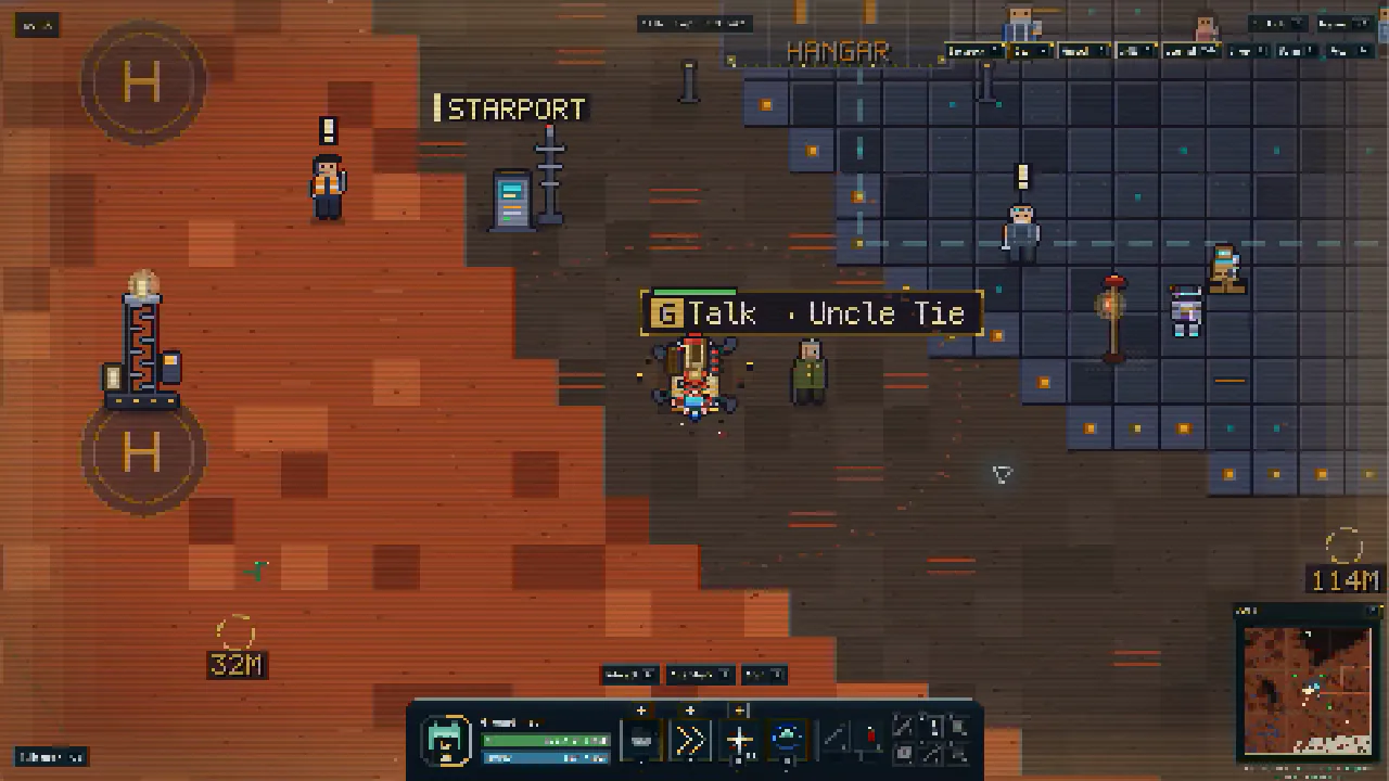 Citizens gathering at a Martian settlement
