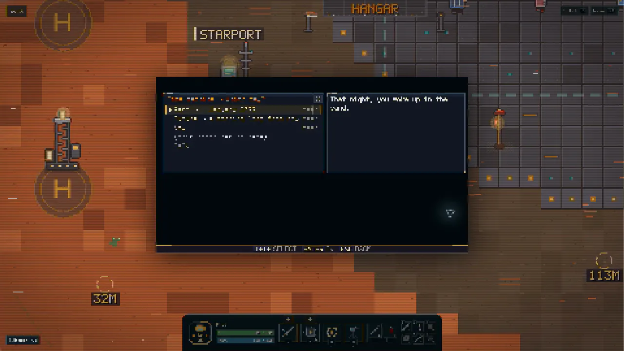 Dialogue choice with a citizen at the starport